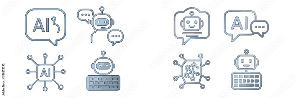 Poster exploring the impact of artificial intelligence on communication and technology in a digital world