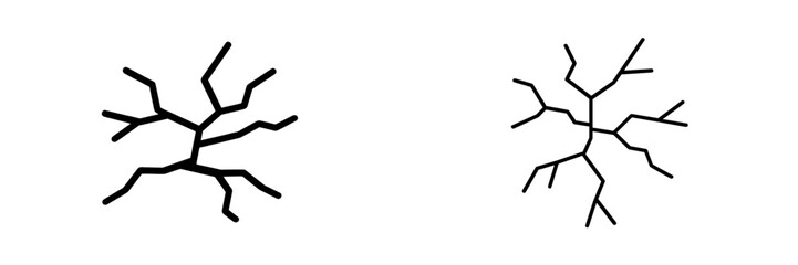 Intricate organic patterns resembling branches or network designs showcase artistic creativity and abstract expression in design