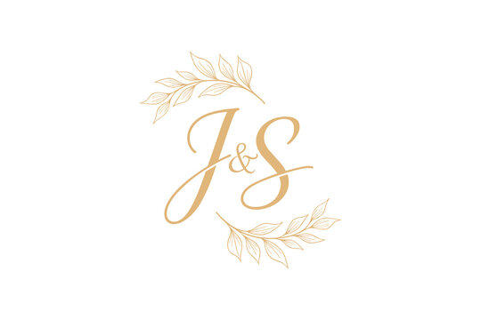 JS initial wedding logo monogram
