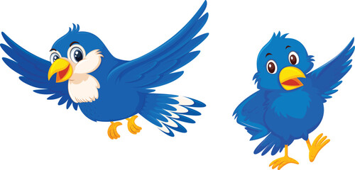 cartoon parrot on white background