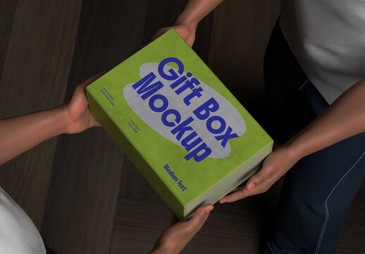 Gift Box Exchange Mockup