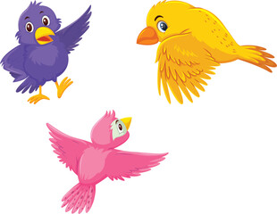 cartoon parrot on white background