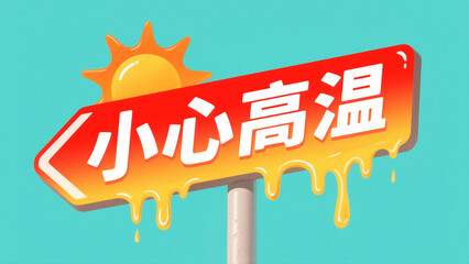 Road signs begin melting under the blazing heat
