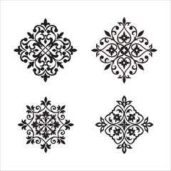 Obraz premium vector set of ornamental elements