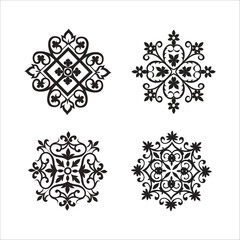 Obraz premium set of decorative snowflakes