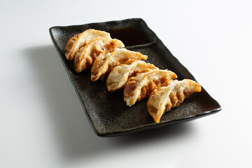 A view of a gyoza plate.
