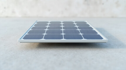 Close-up of Solar Panel on Gravel Surface
