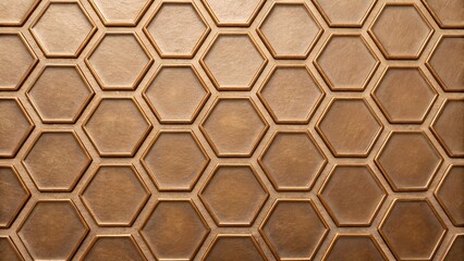 Brown Hexagonal Geometric Pattern
