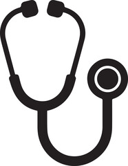 White background stethoscope for medical health examination