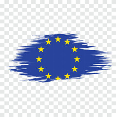 Grunge Brush Style European Union Flag Vector