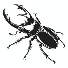 Majestic Stag Beetle Silhouette Vector Illustration Insect Wildlife Art