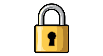 Fototapeta premium Padlock Icon for Security Concept