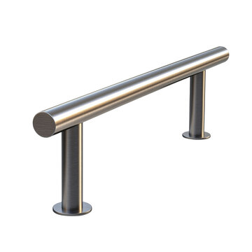 steel handrail post , isolated