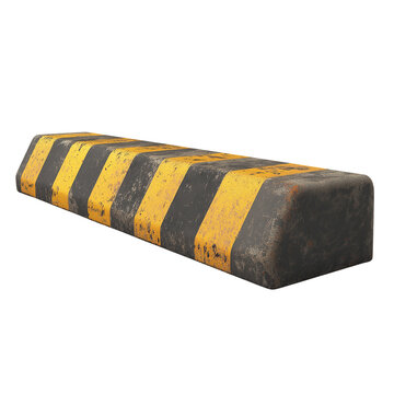 wheel stop curb , isolated