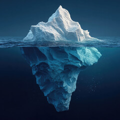 Obraz premium A top view of a ripe red tomato with green stem and water droplets on a white surface background