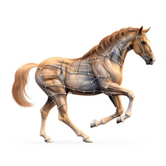 3d rendered medically accurate illustration of the equine muscle anatomy on Transparent Background