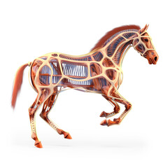 3d rendered medically accurate illustration of the equine muscle anatomy on Transparent Background