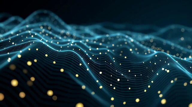 background halographic blue waves 3d