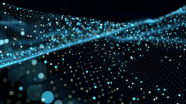 background halographic blue waves 3d