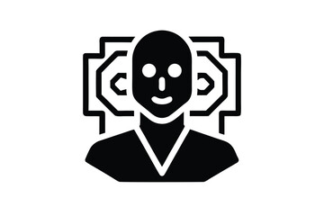 facial recognition vector icon