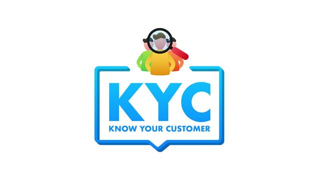 Know your customer KYC concept with magnifying glass