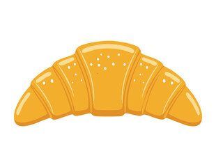 Delicious Flaky Croissant with Sugar Sprinkles - Vector Illustration