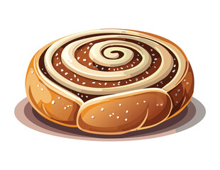 Classic Cinnamon Roll Sprinkles - Vector Illustration