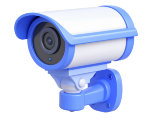 security camera on white background
