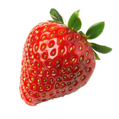Close-up of a single, ripe strawberry