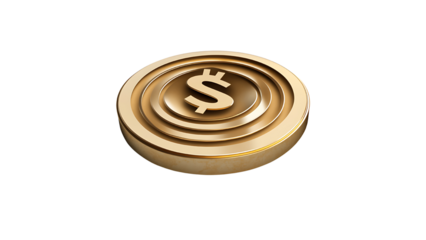 3D money target icon finance goal business concept