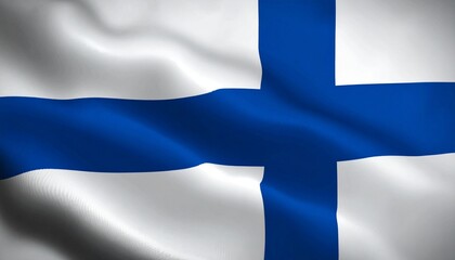 Obraz premium The national flag of Finland