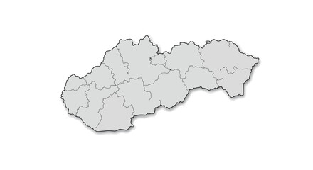 Detailed Outline Map of Slovakia Exploring Regions and Geography for Travel and Educational Purposes