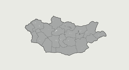 Detailed Map of Mongolia with Regional Divisions A Geographical Illustration for Education and Travel Planning