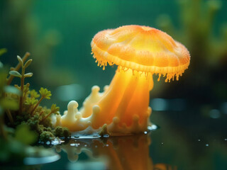 yellow mushroom in the forest