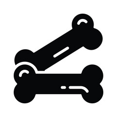 Easy to edit glyph icon of human skeletal bones