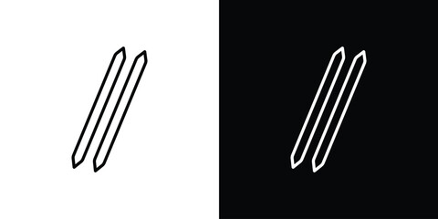 Toothpick icon. Thin linear web icons