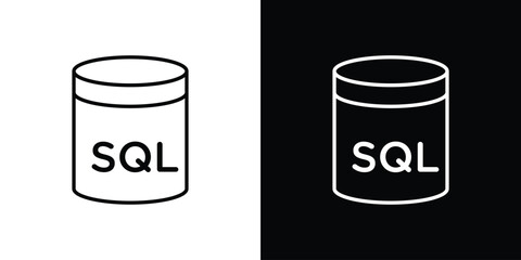 SQL icon. Thin linear web icons
