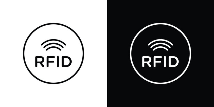 RFID icon. Thin linear web icons