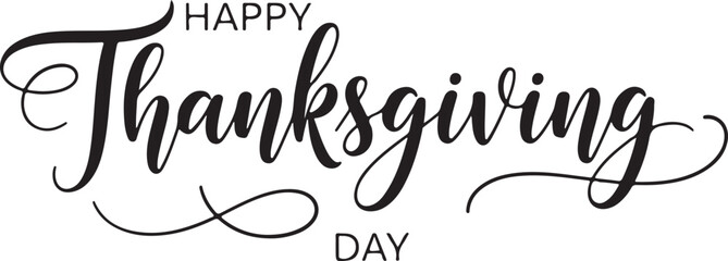 Vector art of happy thanksgiving day calligraphy and lettering