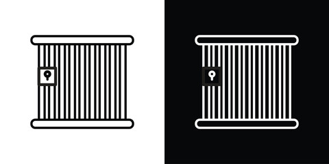 Prison icon. Thin linear web icons