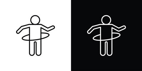 People Hula hop icon. Thin linear web icons © Annimo