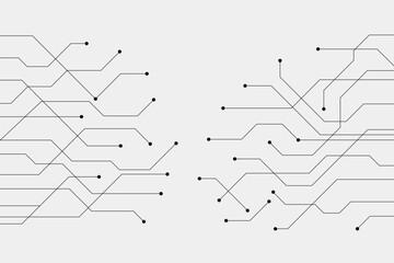 Minimal Circuit Lines Background with Digital Network Connections