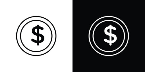 Obraz premium Operating profit loss icon. Thin linear web icons