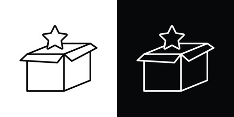 New product icon. Thin linear web icons