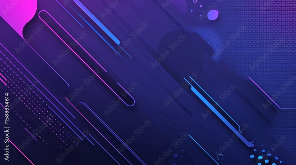 Poster striking abstract background with dynamic geometric shapes and vibrant color gradients