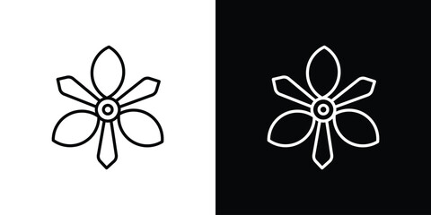 Magnolia icon. Thin linear web icons
