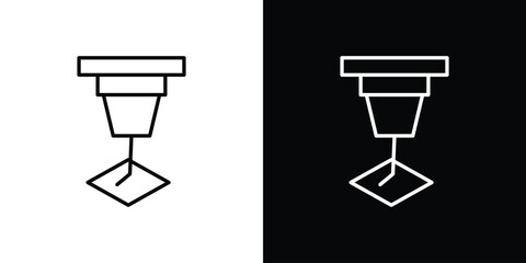 Laser machine icon. Thin linear web icons