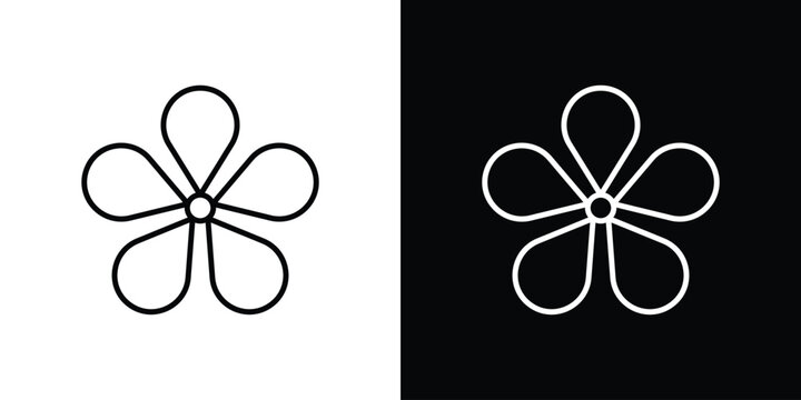Hypericum icon. Thin linear web icons