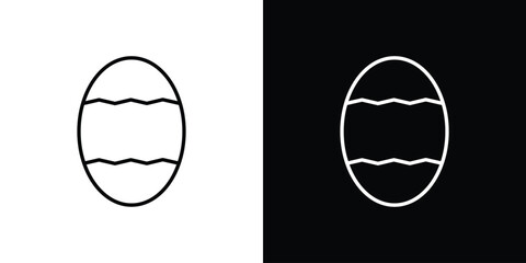 Easter eggs icon. Thin linear web icons