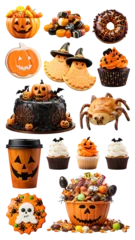  PNG Halloween treat set, transparent background © Rawpixel.com
